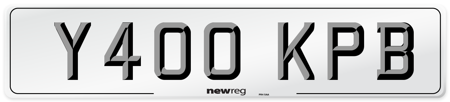 Y400 KPB Number Plate from New Reg